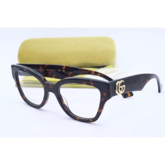 Gucci Accessories - New Authentic Gucci GG1424O 002 XS Tortoise Cat Eye Eyeglasses Clear Lenses 50mm